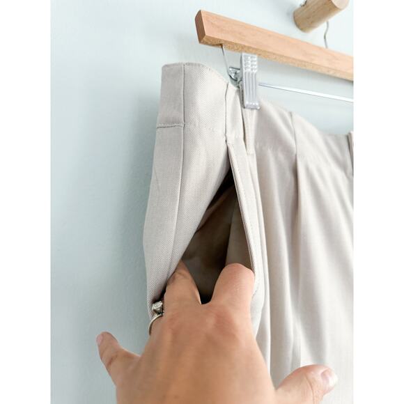 Madewell | NWT The Harlow Wide-Leg Trouser Brushed Twill pebble stone | Sz 14 - Picture 4 of 10